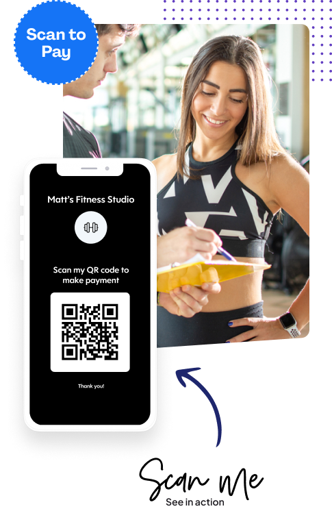 Pay using QR code in person