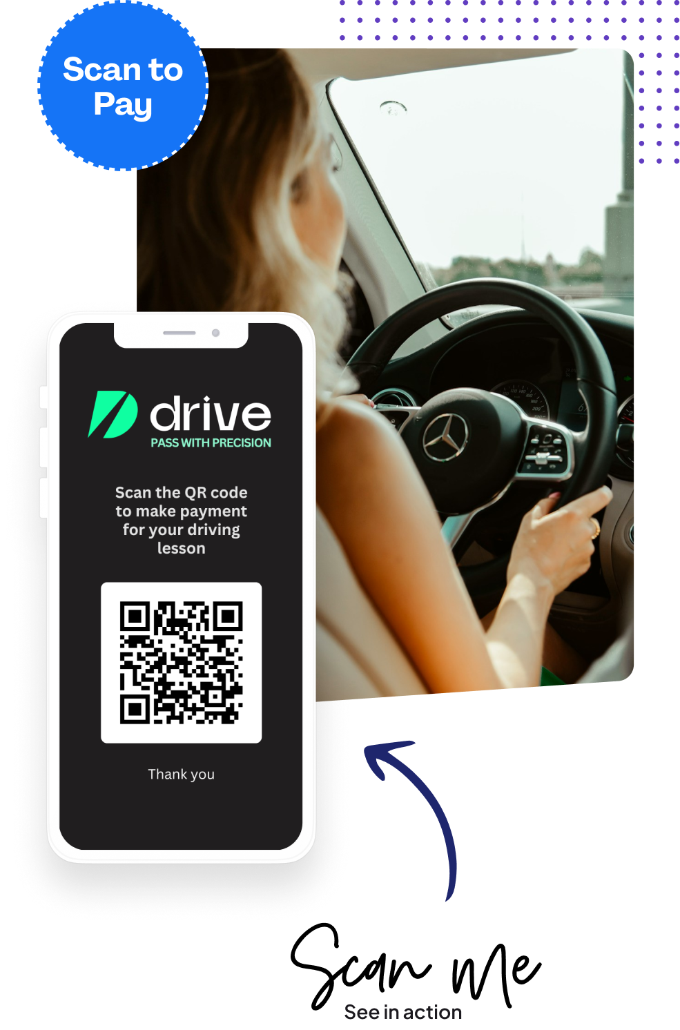 Pay using QR code in person