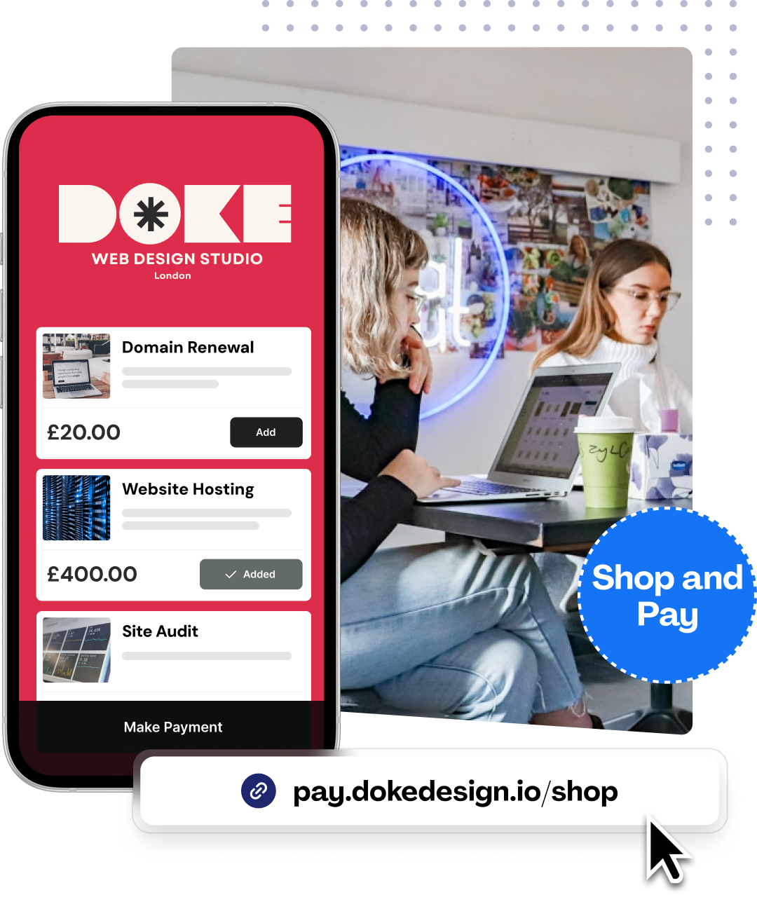 Micro e-commerce landing page Your online shop
