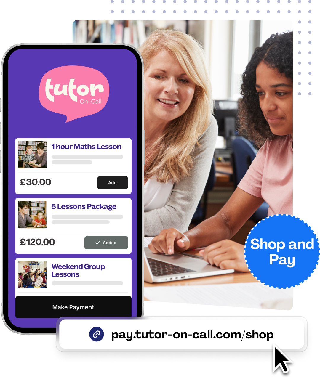 Micro e-commerce for your tutoring business. 